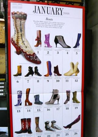 ブーツ　カレンダー　２００８年