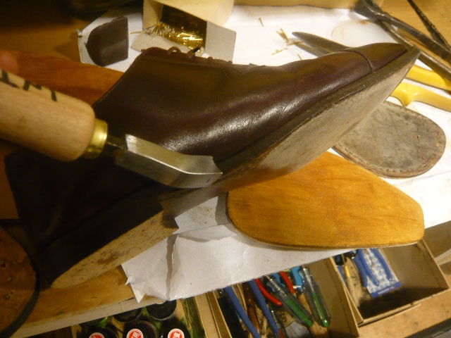 靴修理　リペア　コバ　道具